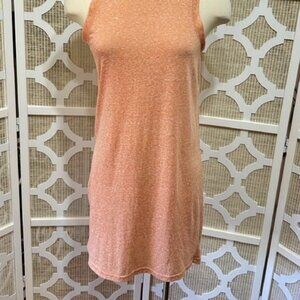 Fitted T-Shirt Tank Dress Peach Casual